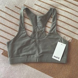 MATE THE LABEL Organic Stretch Sports Bra in Sage - M